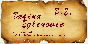 Dafina Eglenović vizit kartica